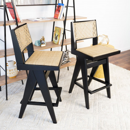 Ashcroft Keira Bar Stool (Set of 2) – Rattan