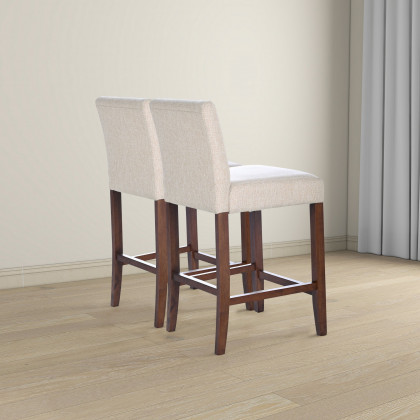 Ashcroft - Dorian Beige Fabric Counter Chair (Set of 2)