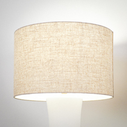 Ashcroft - Cascade Glass Lamp Golden Base Off White Glass Table Lamp
