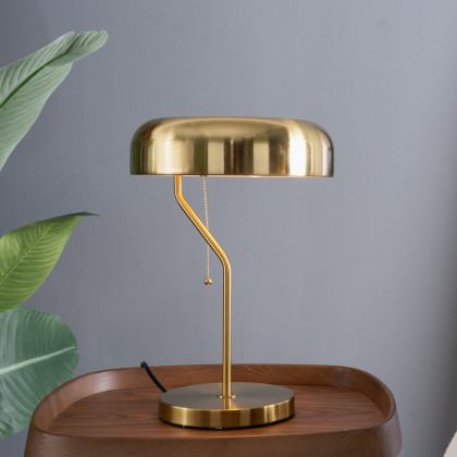 Ashcroft - Metro Table lamp with Gold outer and White inner