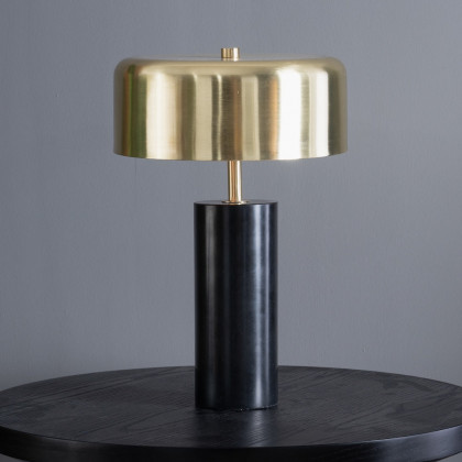 Ashcroft - Kinetic Table Lamp in Gold outer and White inner