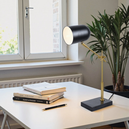 Ashcroft - Lumora Table Lamp - Black outer in White inner
