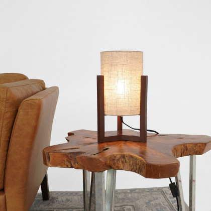 Ashcroft - Sylva Glass Table Lamp With Gray Shade