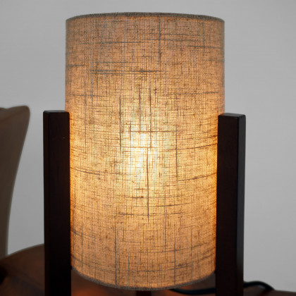 Ashcroft - Sylva Glass Table Lamp With Gray Shade