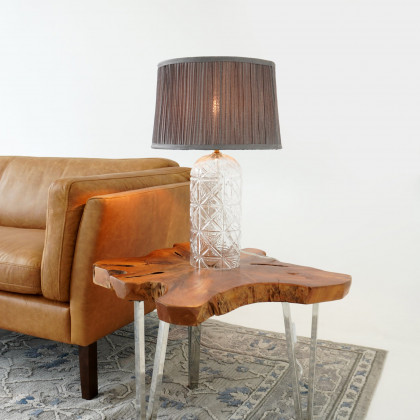 Ashcroft - Luxora Table Lamp Gold in Clear and Gray