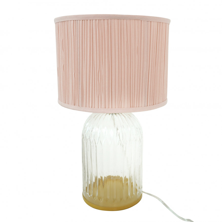 Ashcroft - Nebulis Table Lamp Gold - Clear and Pink