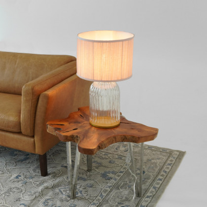 Ashcroft - Nebulis Table Lamp Gold - Clear and Pink