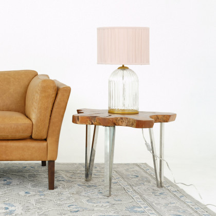 Ashcroft - Nebulis Table Lamp Gold - Clear and Pink