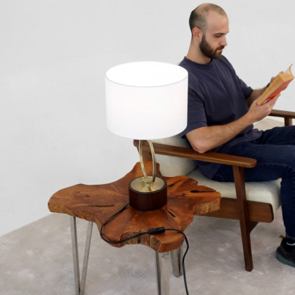 Ashcroft - Grid Metal Circular Table Lamp