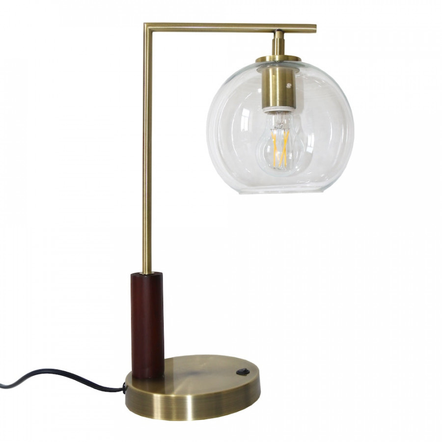 Ashcroft - Wander Right Angle Glass Table Lamp - Bronze