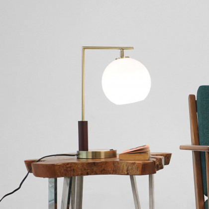 Ashcroft - Wander Right Angle Glass Table Lamp - Bronze