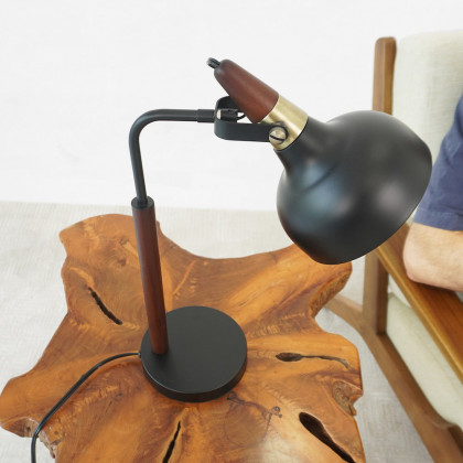 Ashcroft - GlowLite Black Table Lamp with Cone Shade