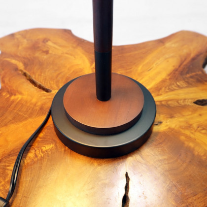 Ashcroft - Cosmiclume Black Umbrella Shaped Table Lamp in Walnut-Bronze