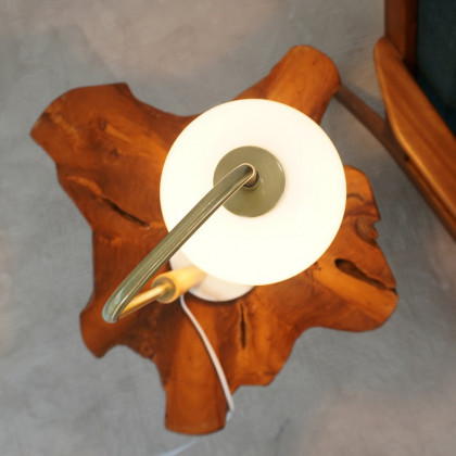 Ashcroft - Auris White Globe Lampshade Table Lamp with Marble Base