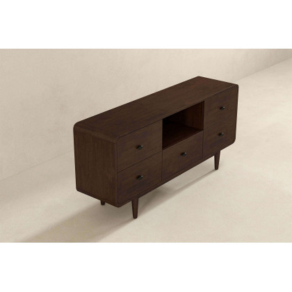 Ashcroft Alexa Mid-Century Modern Style TV Stand - Brown, 59"