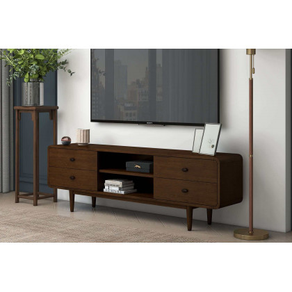 Ashcroft Alexa Mid-Century Modern Style TV Stand - Brown, 71"
