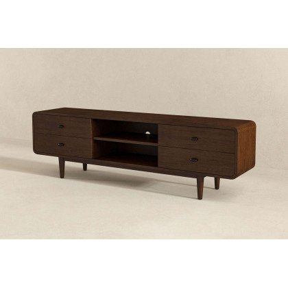 Ashcroft Alexa Mid-Century Modern Style TV Stand - Brown, 71"