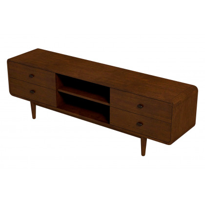 Ashcroft Alexa Mid-Century Modern Style TV Stand - Brown, 71"