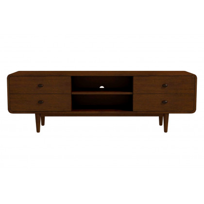 Ashcroft Alexa Mid-Century Modern Style TV Stand - Brown, 71"