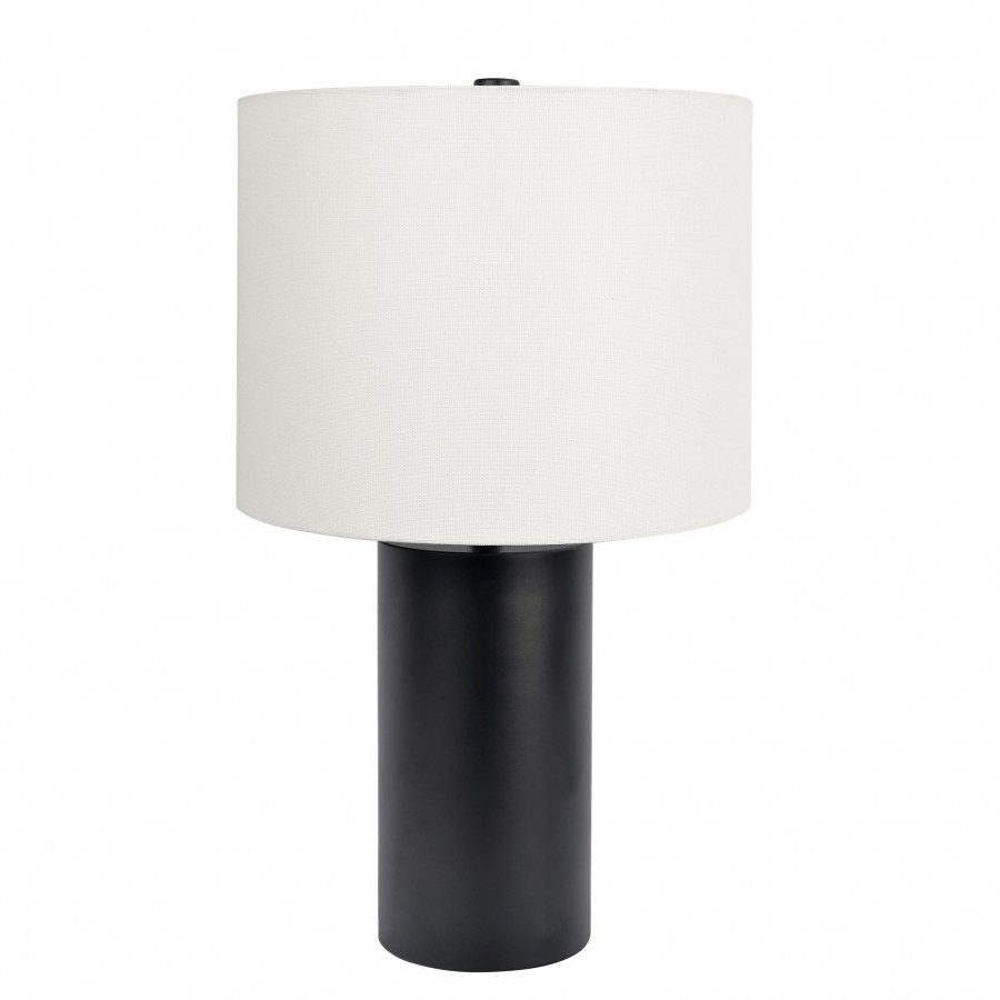 Ashcroft - Aura Black Table Lamp with On/Off Switch Black Block Base