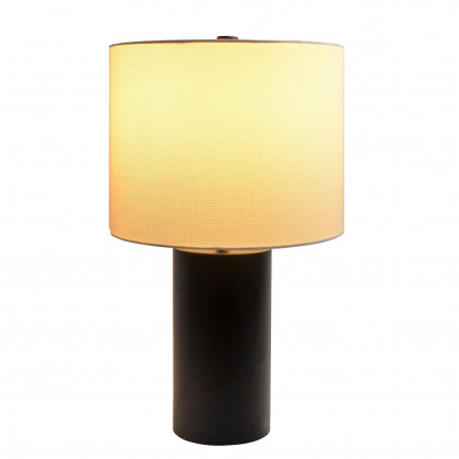 Ashcroft - Aura Black Table Lamp with On/Off Switch Black Block Base