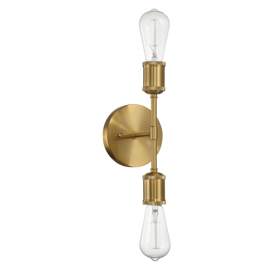 Ashcroft - Reverie Double Lights Bathroom Wall Sconce over Mirror Bedroom Hallway Entryway 5"W × 10.75"H × 5"E