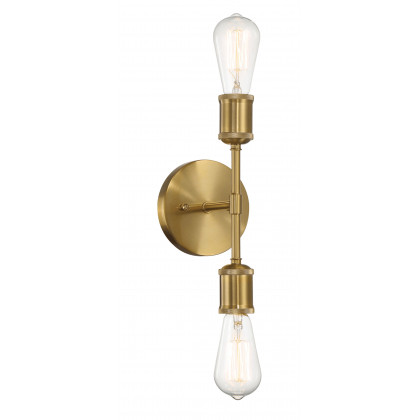 Ashcroft - Reverie Double Lights Bathroom Wall Sconce over Mirror Bedroom Hallway Entryway 5"W × 10.75"H × 5"E