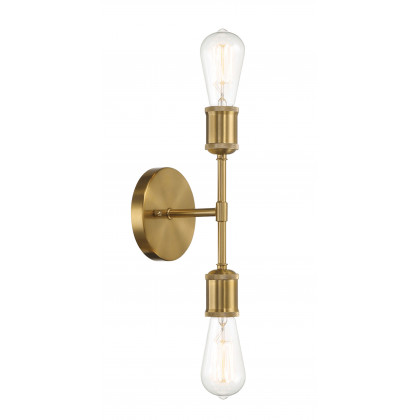 Ashcroft - Reverie Double Lights Bathroom Wall Sconce over Mirror Bedroom Hallway Entryway 5"W × 10.75"H × 5"E