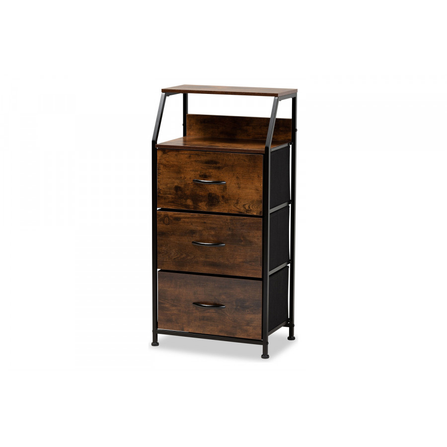 Baxton Jacop Modern Storage Cabinet - 3-Drawer