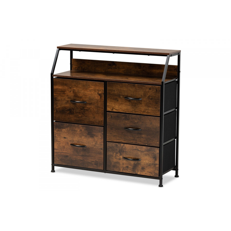 Baxton Jacop Modern Storage Cabinet - 5-Drawer