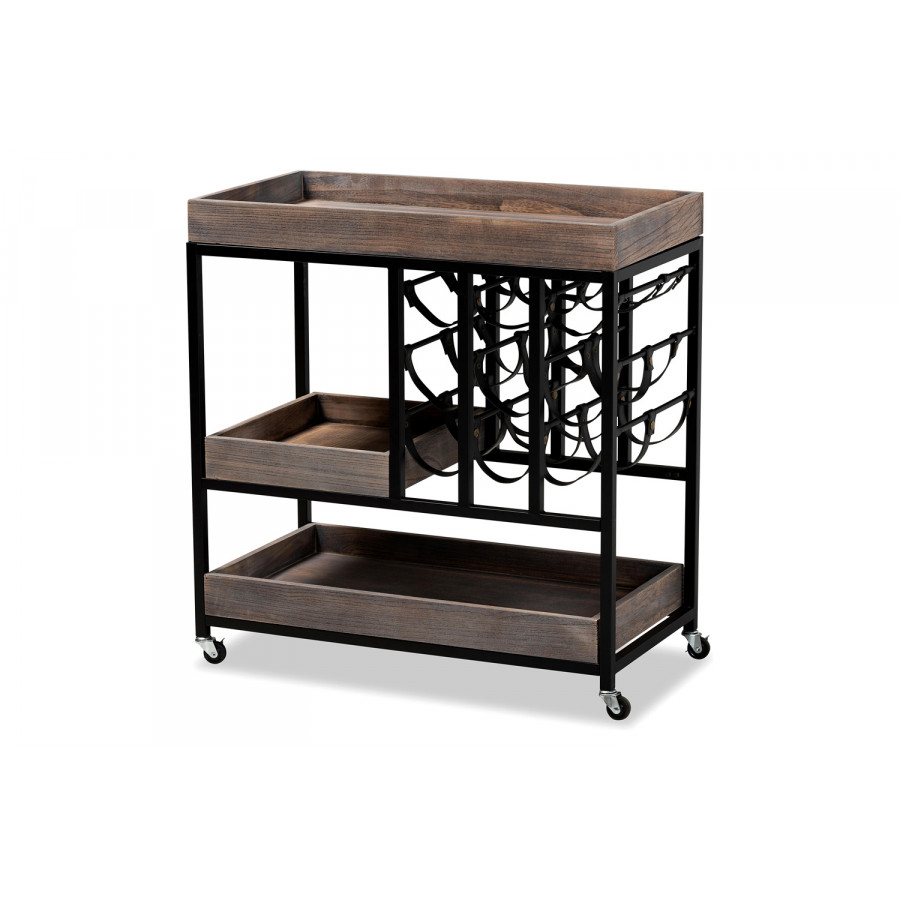 Baxton - Laine Modern Wine Cart