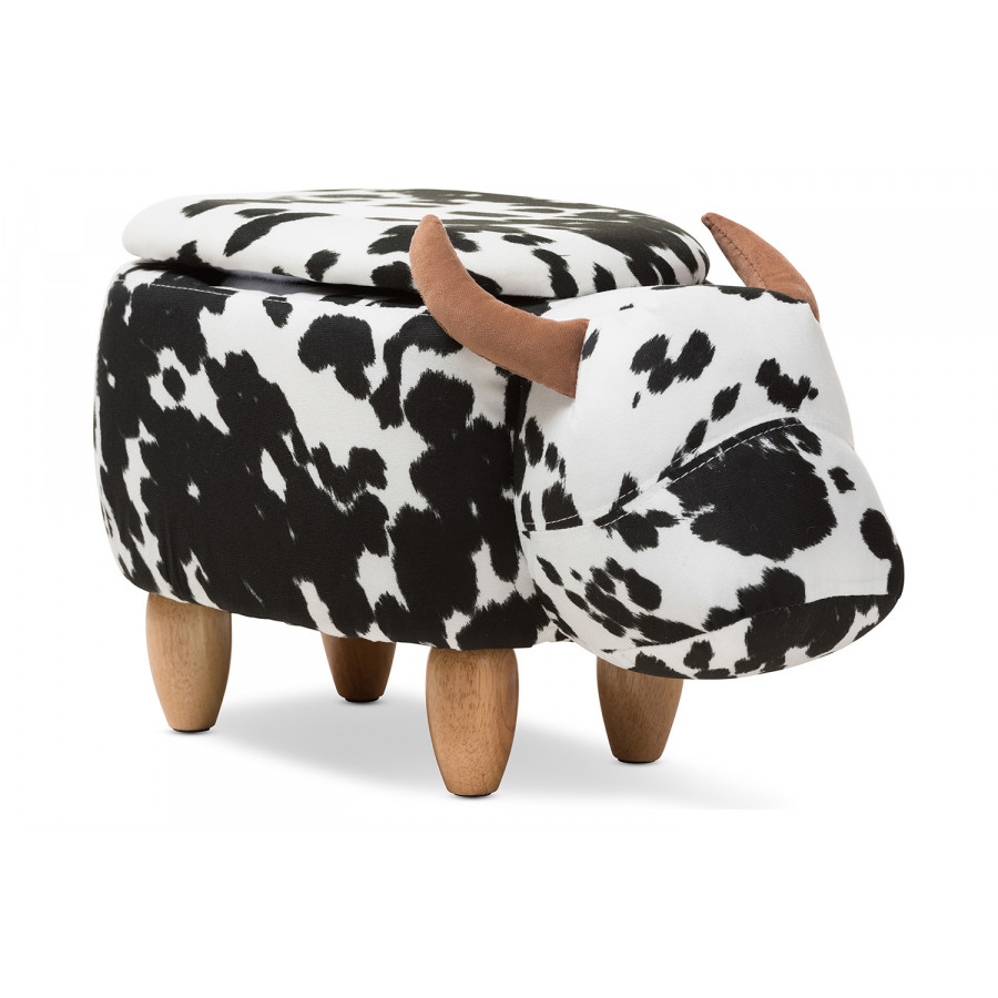 Baxton - Mignonne Contemporary Buffalo Storage Ottoman