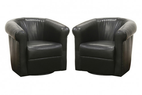 Baxton™ - Julian Club Chair with 360 Degree Swivel