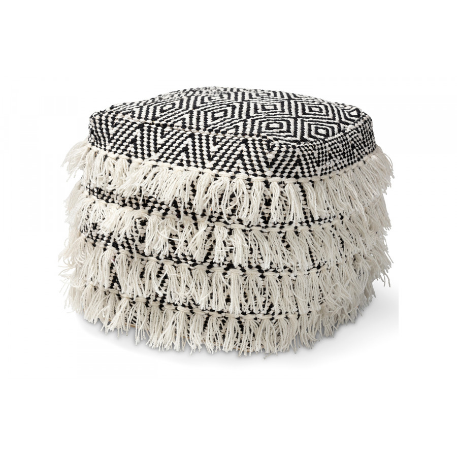 Baxton - Alain Moroccan Inspired Pouf Ottoman