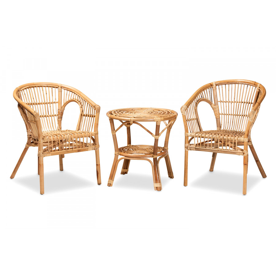 Baxton - Alleta Modern 3-Piece Living Room Set