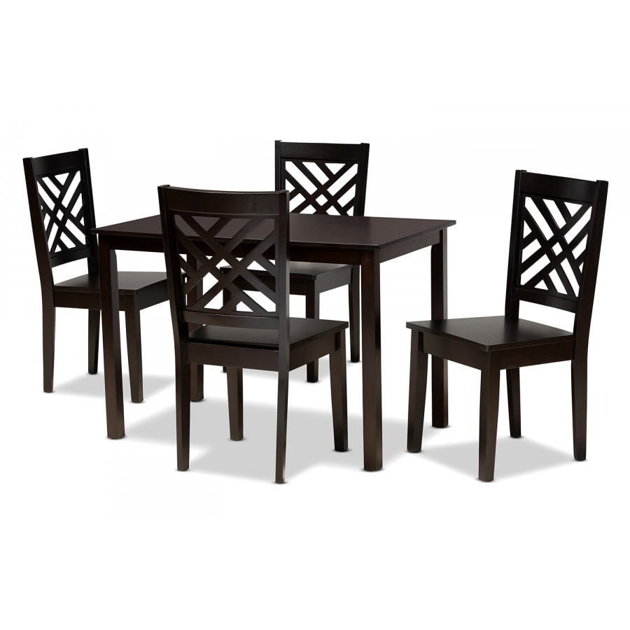 Baxton Ani Modern Dining Set - 5-Piece