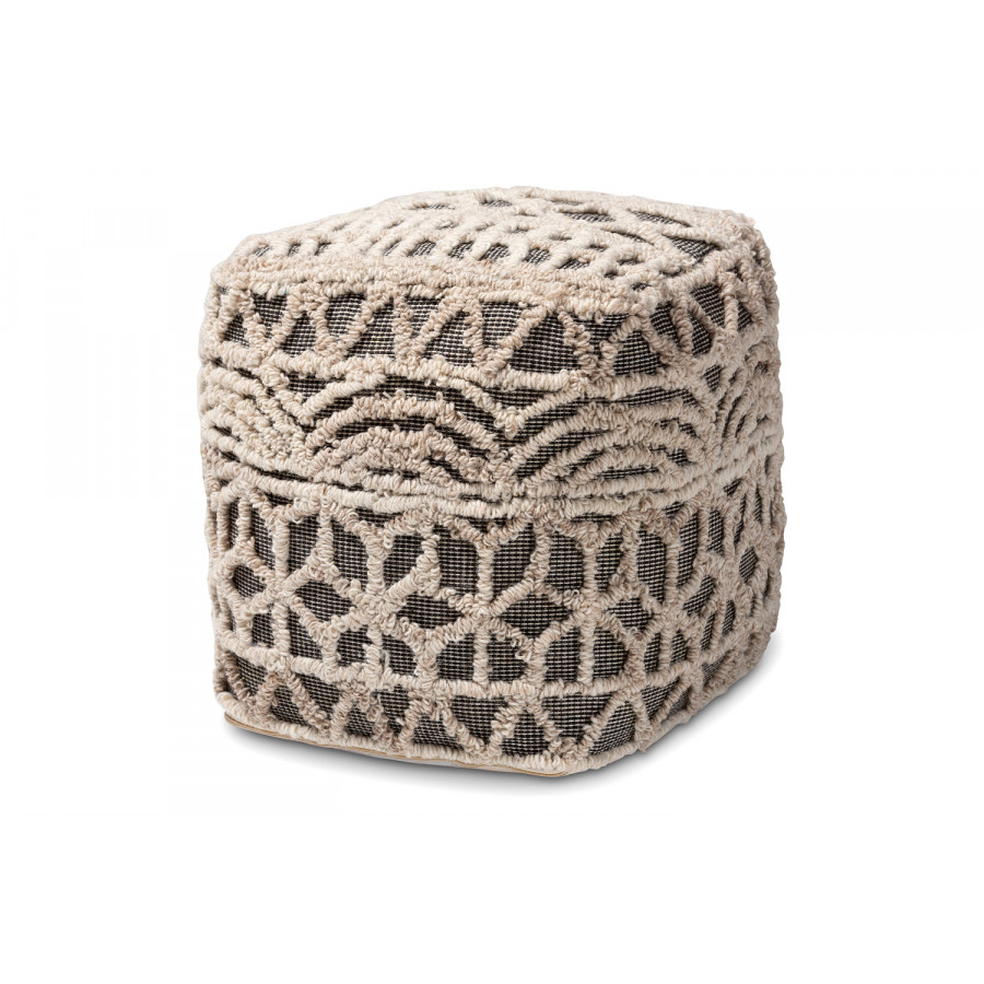 Baxton - Avery Moroccan Inspired Pouf Ottoman