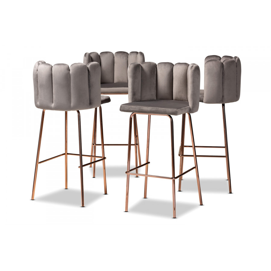 Baxton - Kaelin 4-Piece Bar Stool Set