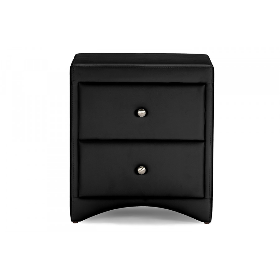 BaxtonDorian Modern Nightstand - Black