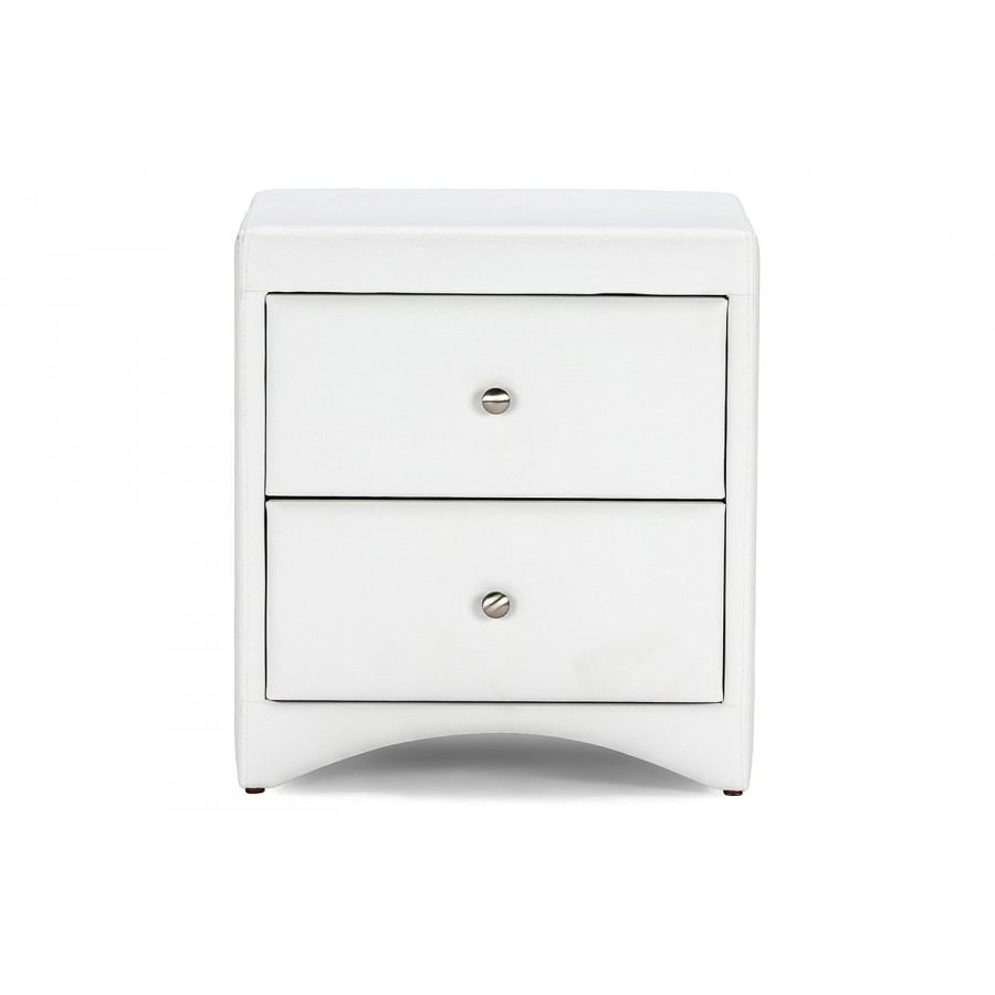 BaxtonDorian Modern Nightstand - White