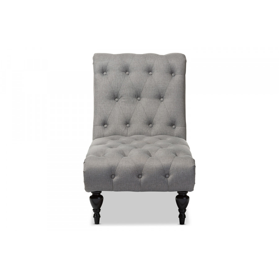 Baxton - Layla Mid-century Retro Modern Chaise Lounge