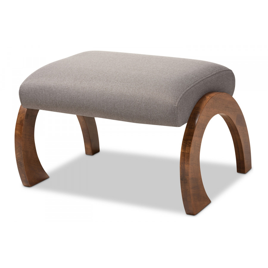 Baxton Sandrine Modern Ottoman - Gray