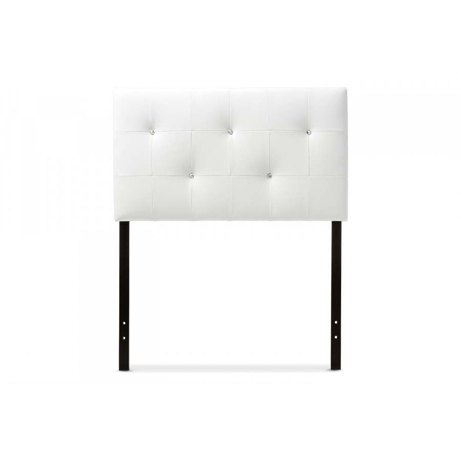Baxton Kirchem Modern Headboard Twin Size - White