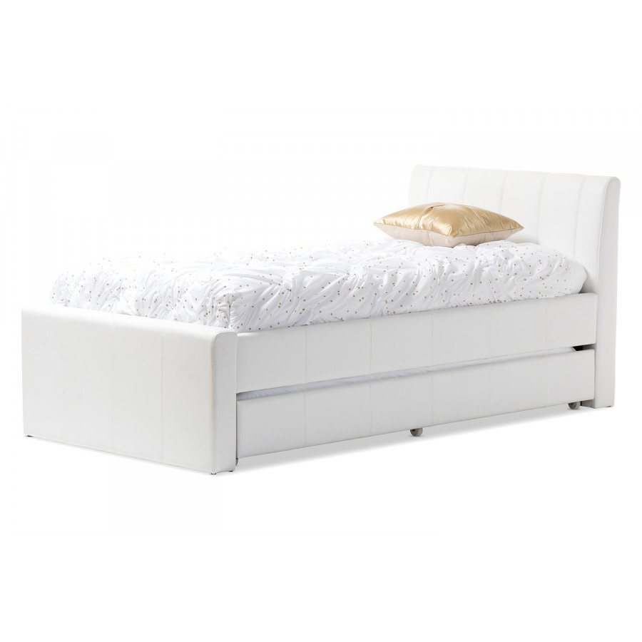 Baxton Cosmo Modern Trundle Bed - White