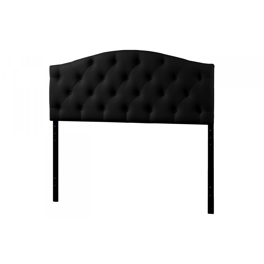 Baxton Myra Modern Scalloped Headboard Full Size - Black