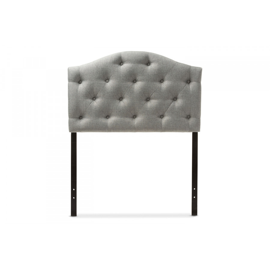 Baxton Myra Modern Scalloped Headboard Twin Size - Grey