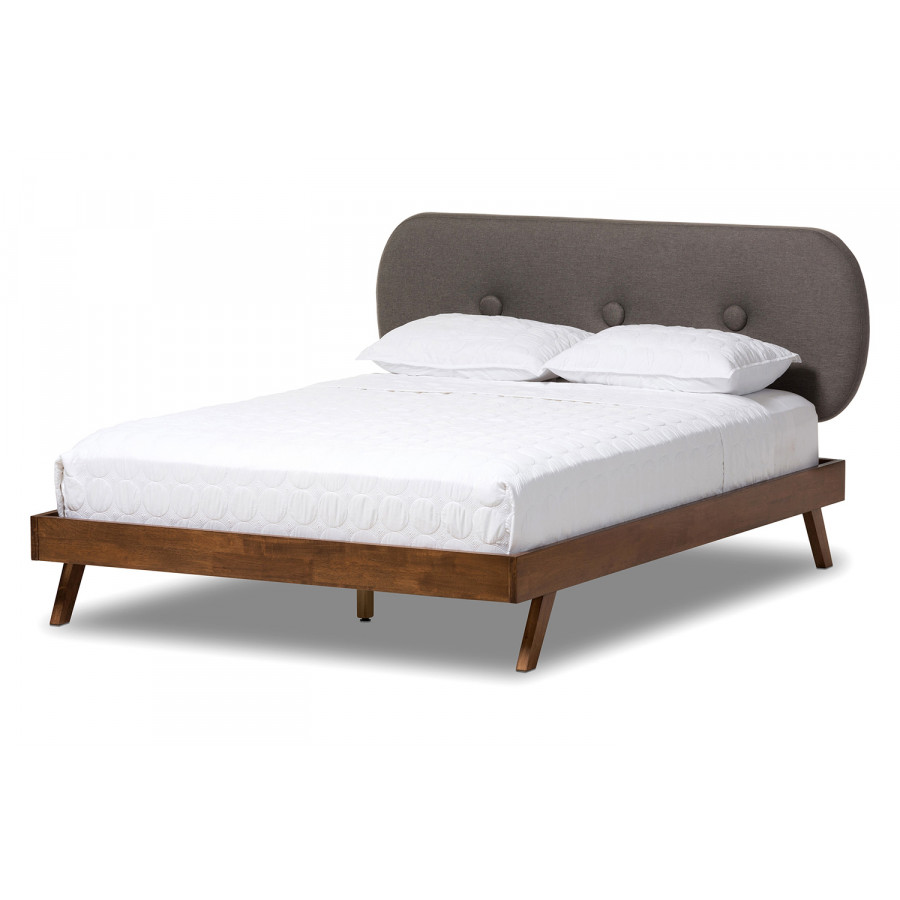 Baxton Penelope Mid-Century Modern Platform Bed - Full Size