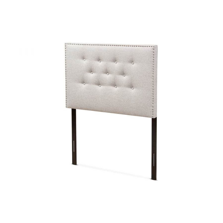 Baxton Windsor Modern Headboard Twin Size - Greyish Beige