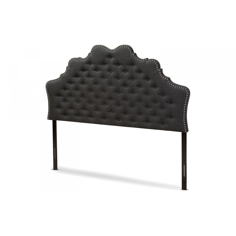 Baxton Hilda Modern Headboard King Size - Dark Grey