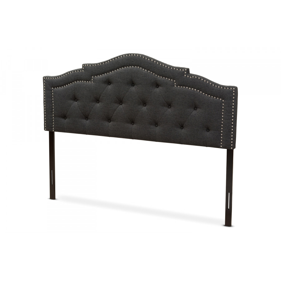 Baxton Edith Modern Headboard King Size - Dark Grey